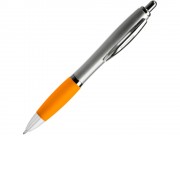 Ручка пластиковая шариковая CONWI, серебристый/апельсин