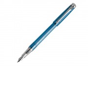 Ручка перьевая Pierre Cardin I-SHARE. Цвет - синий прозрачный.Упаковка Е-2.