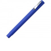 Ручка шариковая пластиковая Quadro Soft, квадратный корпус с покрытием софт-тач, синий