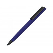 Ручка пластиковая soft-touch шариковая Taper, темно-синий/черный