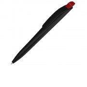 Ручка шариковая пластиковая Stream, черный/красный