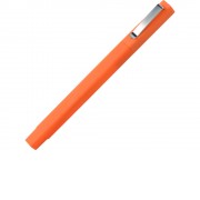 Ручка шариковая пластиковая Quadro Soft, квадратный корпус с покрытием софт-тач, оранжевый