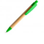 Ручка шариковая GILDON, бамбук, натуральный/папоротник