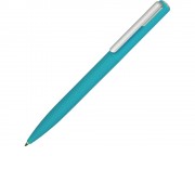 Ручка шариковая пластиковая Bon с покрытием soft touch, бирюзовый