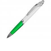 Ручка шариковая Призма, белый/зеленый