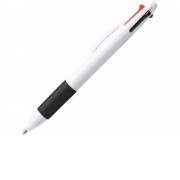 Ручка шариковая KUNOY с чернилами 4-х цветов, белый/черный