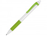 Ручка пластиковая шариковая Centric, белый/зеленое яблоко