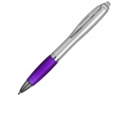 Ручка шариковая Nash, пурпурный/серебристый, черные чернила