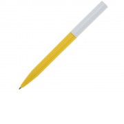 Шариковая ручка Unix из переработанной пластмассы, черные чернила - Желтый