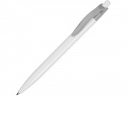 Ручка шариковая Какаду, белый/серый