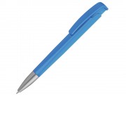 Шариковая ручка с геометричным корпусом из пластика Lineo SI, голубой
