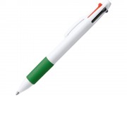 Ручка шариковая KUNOY с чернилами 4-х цветов, белый/папоротник