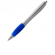 Ручка шариковая Nash, ярко-синий/серебристый, черные чернила