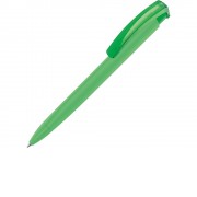 Ручка шариковая трехгранная UMA TRINITY K transparent GUM, soft-touch, зеленое яблоко