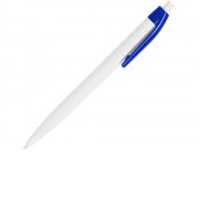 Ручка пластиковая шариковая HINDRES, белый/королевский синий