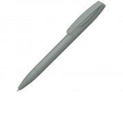 Шариковая ручка Coral Gum  с прорезиненным soft-touch корпусом и клипом., серый