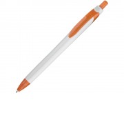 Ручка шариковая Каприз белый/оранжевый