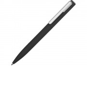 Ручка шариковая пластиковая Bon с покрытием soft touch, черный
