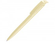 Ручка шариковая пластиковая RECYCLED PET PEN, синий, 1 мм, бежевый