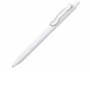 Ручка пластиковая шариковая Clip, софт-тач, белый
