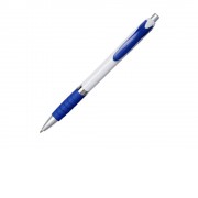 Шариковая ручка с резиновой накладкой Turbo, белый/cиний, черные чернила