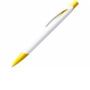 Ручка пластиковая шариковая CITIX, белый/желтый