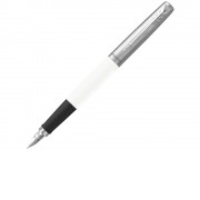 Перьевая ручка Parker Jotter White CT перо:F, цвет чернил: blue, в подарочной упаковке