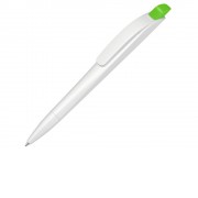 Ручка шариковая пластиковая Stream, белый/салатовый