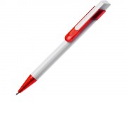 Ручка шариковая Бавария белая/красная