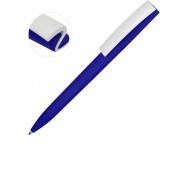 Ручка пластиковая soft-touch шариковая Zorro, синий/белый