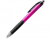 Ручка пластиковая шариковая DANTE, черный/фуксия