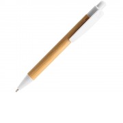 Ручка шариковая GILDON, бамбук, натуральный/белый