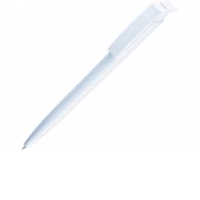 Ручка шариковая пластиковая RECYCLED PET PEN, синий, 1 мм, белый