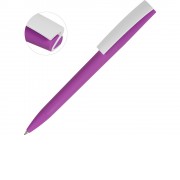 Ручка пластиковая soft-touch шариковая Zorro, фиолетовый/белый