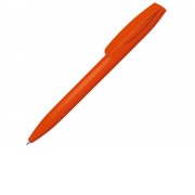 Шариковая ручка Coral Gum  с прорезиненным soft-touch корпусом и клипом., оранжевый