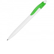 Ручка шариковая Какаду, белый/зеленое яблоко