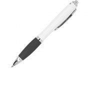 Ручка пластиковая шариковая CARREL с антибактериальным покрытием, белый/черный