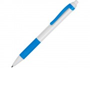 Ручка пластиковая шариковая Centric, белый/голубой