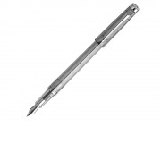 Ручка перьевая Pierre Cardin I-SHARE. Цвет - серый прозрачный.Упаковка Е-2.