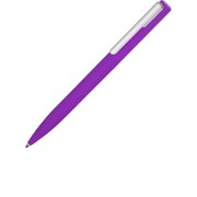 Ручка шариковая пластиковая Bon с покрытием soft touch, фиолетовый