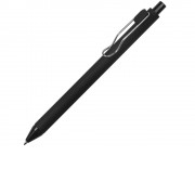 Ручка пластиковая шариковая Clip, софт-тач, черный