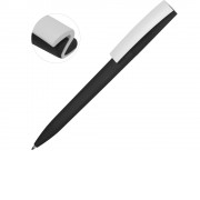 Ручка пластиковая soft-touch шариковая Zorro, черный/белый