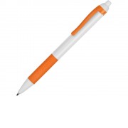 Ручка пластиковая шариковая Centric, белый/оранжевый