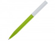 Шариковая ручка Unix из переработанной пластмассы, синие чернила - Зеленое яблоко