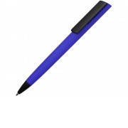 Ручка пластиковая soft-touch шариковая Taper, синий/черный