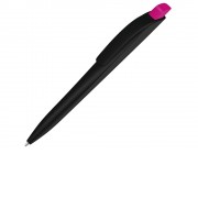 Ручка шариковая пластиковая Stream, черный/розовый