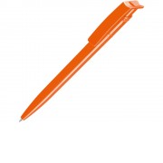 Ручка шариковая пластиковая RECYCLED PET PEN, синий, 1 мм оранжевый