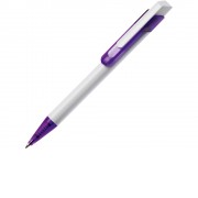 Ручка шариковая Бавария белая/фиолетовая