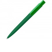 Шариковая ручка RECYCLED PET PEN PRO K transparent GUM soft-touch, зеленый