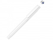 Роллер из переработанного rPET материала RECYCLED PET PEN PRO R, белый с синими чернилами